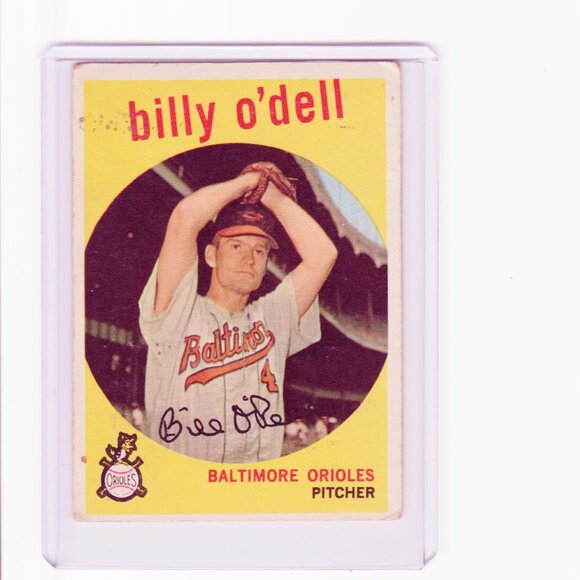 Topps Baseball Cards 1959 Orioles billy O'dell Signed - Picture 1 of 2